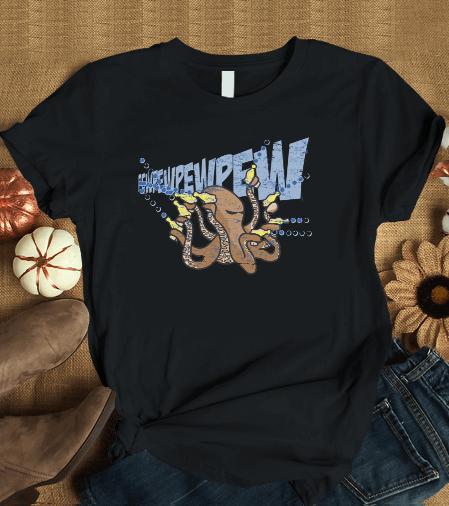 Tentacled Octopus Pewpew Bubble Blasters T-Shirt