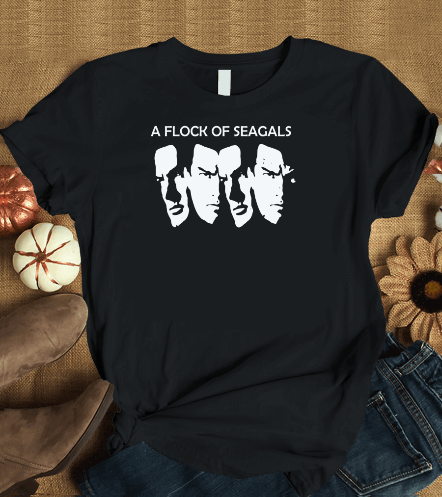 A Flock of Seagals Steven Seagal Silhouette Faces T-Shirt