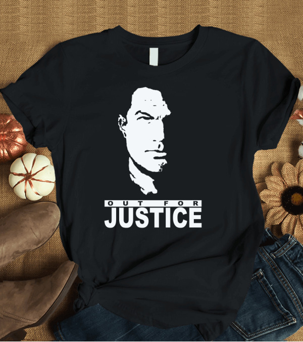 T-Shirt: Steven Seagal Out For Justice Minimalist Monochrome T-Shirt Steven Seagal Out For Justice Minimalist Monochrome T-Shirt