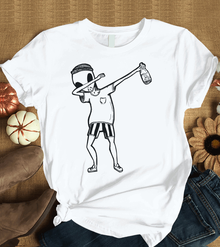 Dab Alamo Alien Dabbing with Bottle in Hand T-Shirt
