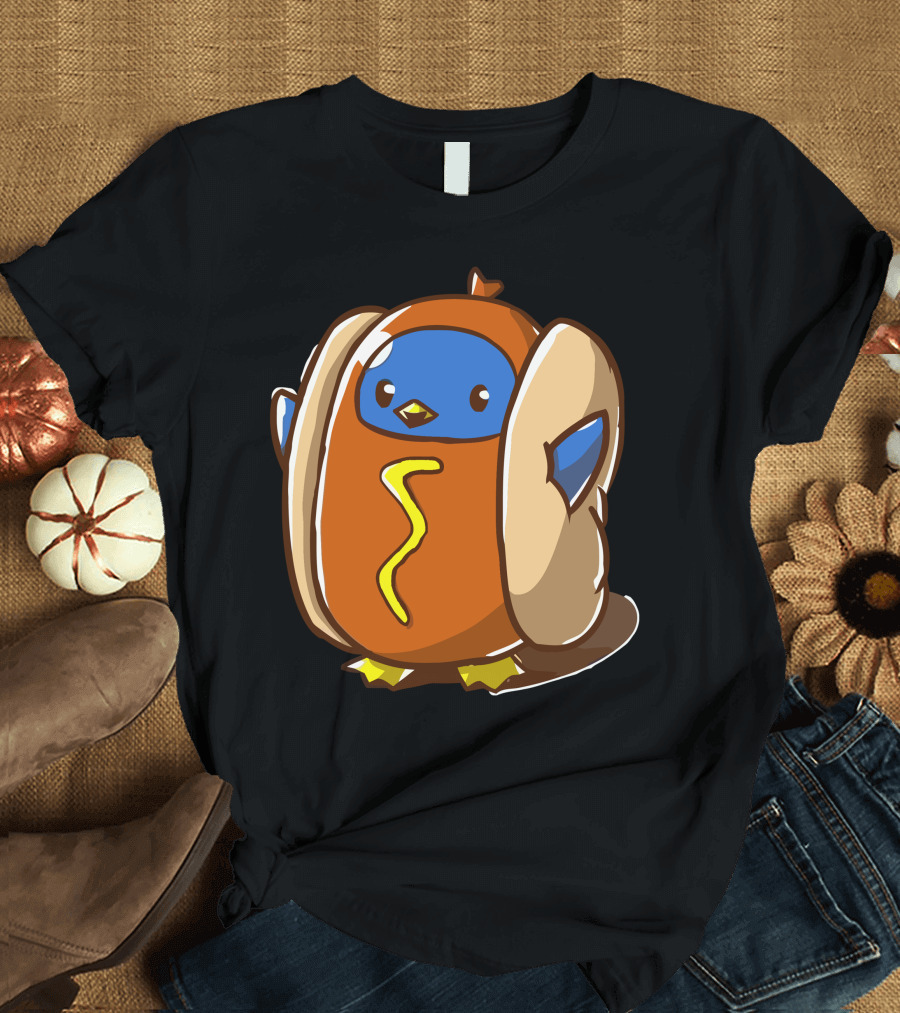Nationalhotdogday Penguin Hotdog Character T-Shirt