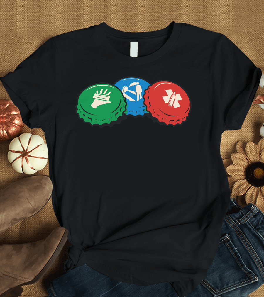 Nazi Zombies Perk-a-Cola Juggernog Speed Cola Double Tap Bottle Caps T-Shirt