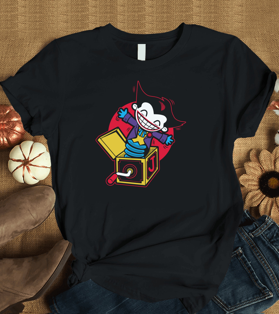 Joker In The Box Spring Surprise with Smiling Joker Figure T-Shirt