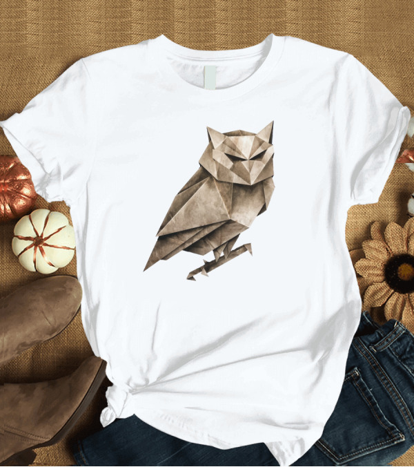T-Shirt: Owligami Origami Owl Brown Toned Origami T-Shirt Owligami Origami Owl Brown Toned Origami T-Shirt