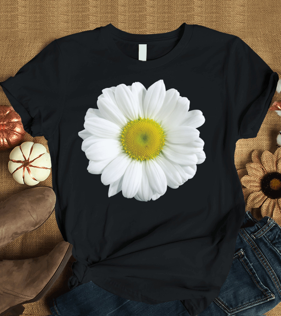 Daisy Flower Bloom White Yellow Petals T-Shirt