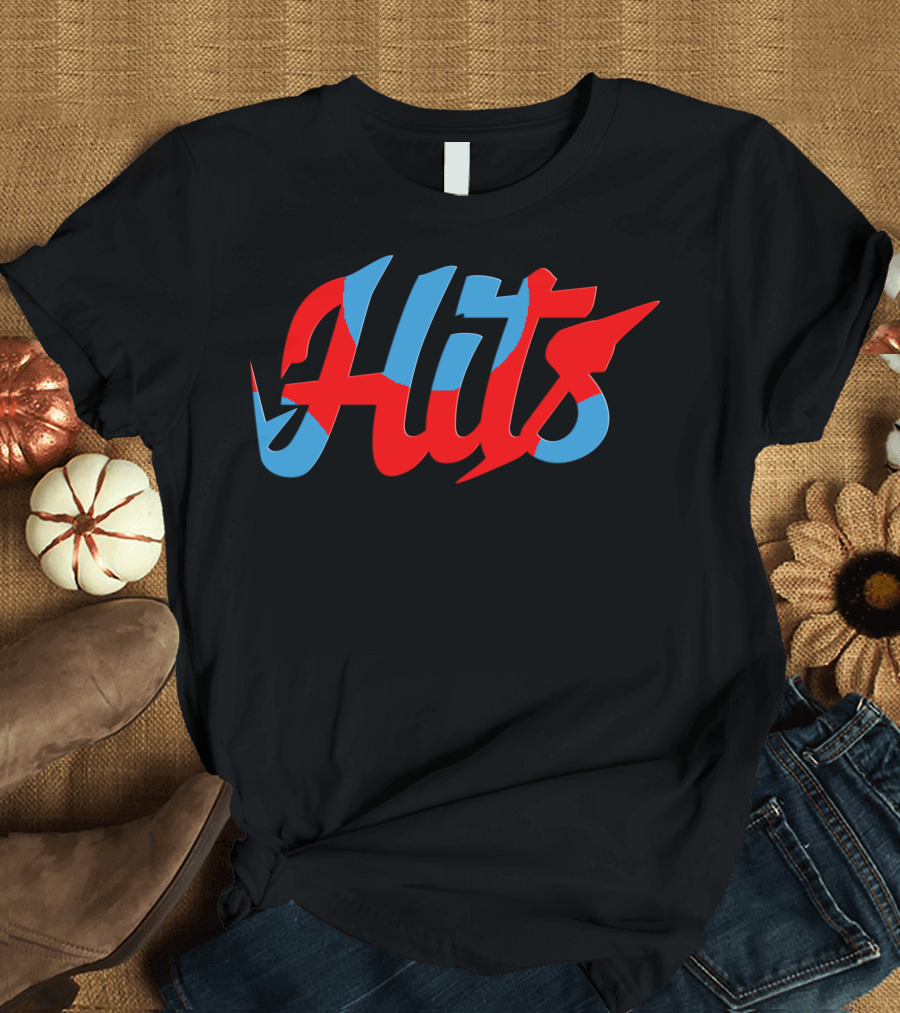 Hits Bold Red and Blue T-Shirt