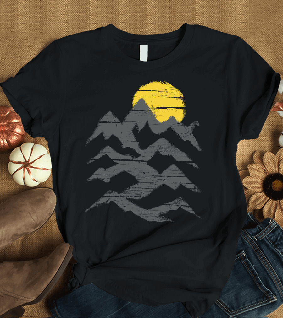 Sunrise over Mountain Ink Peaks T-Shirt