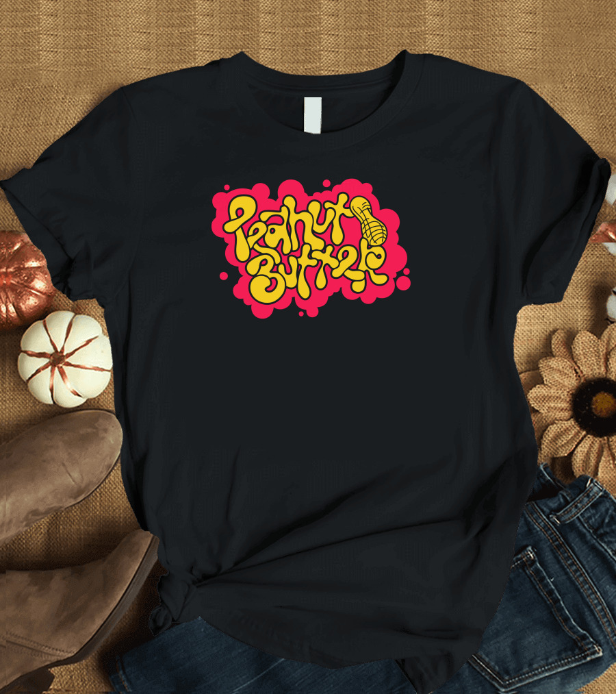 Peanut Butter Dripping Graffiti Style with Peanut T-Shirt
