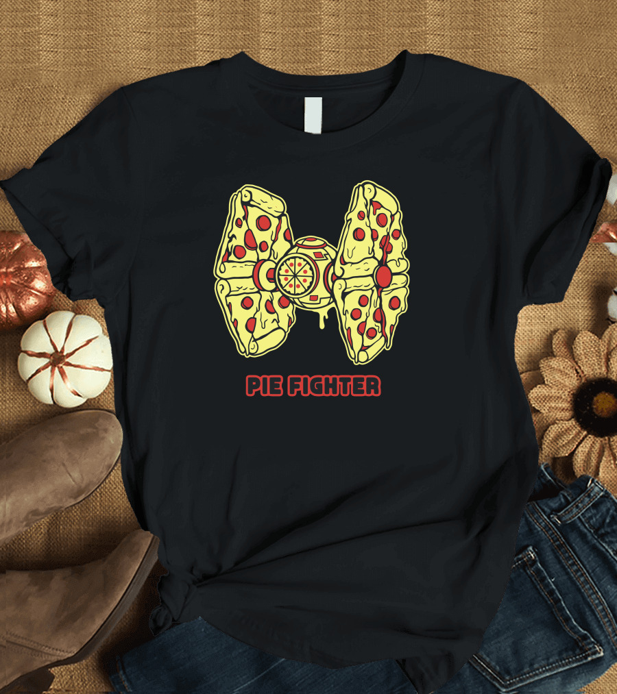 Pie Fighter TIE Pizza Spacecraft T-Shirt