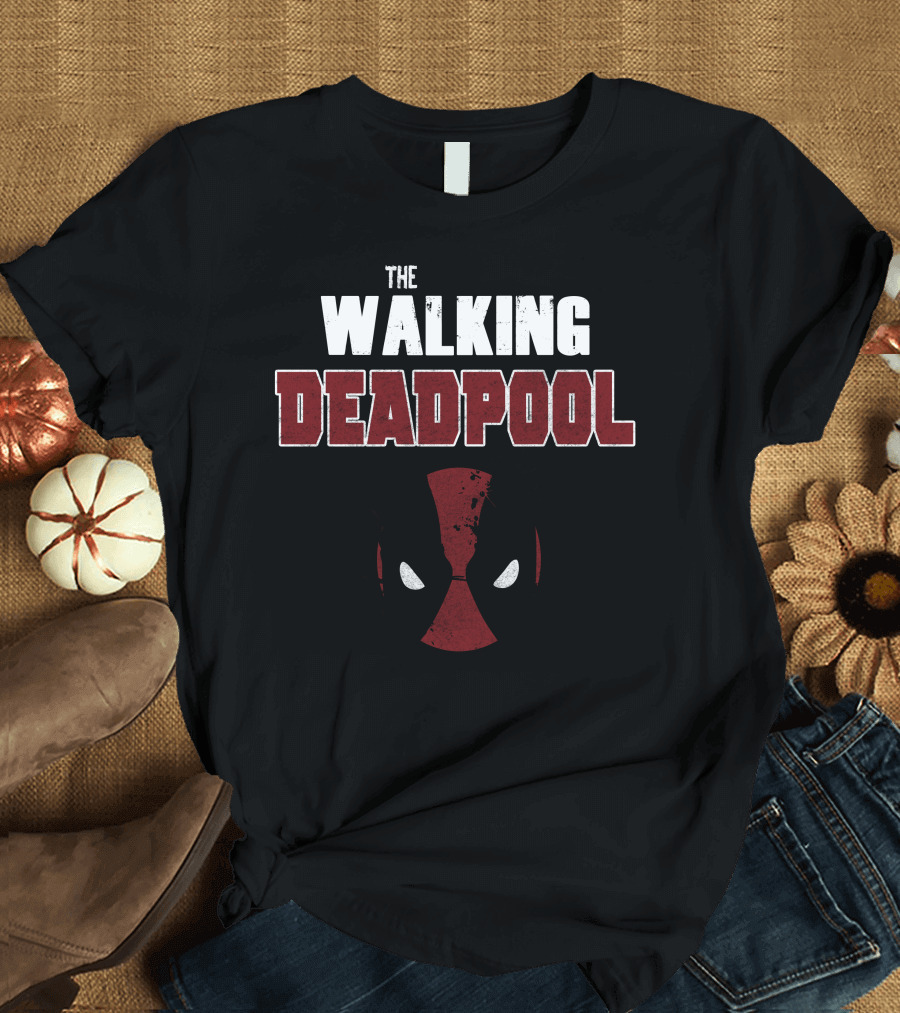 The Walking Deadpool Marvel Crossover Mask Icon T-Shirt