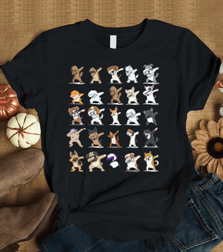 Dabbing Dogs and Cats Animal Dance Moves Collection T-Shirt