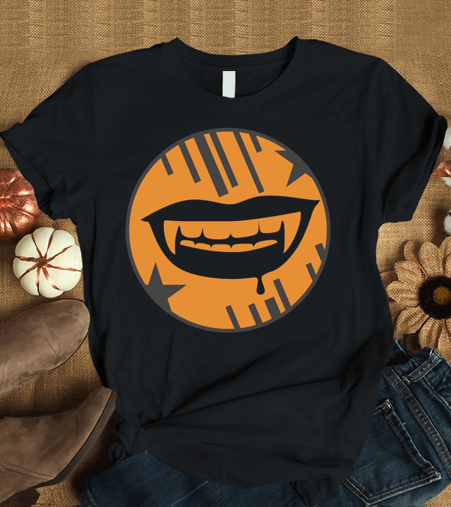 Mistery Lips Vampire Fangs Dripping Starry Halloween T-Shirt