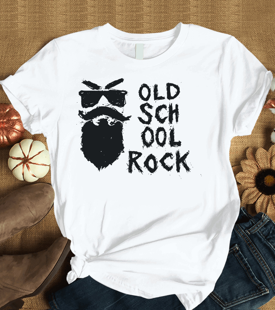 Old School Rock Bearded Sunglasses T-Shirt