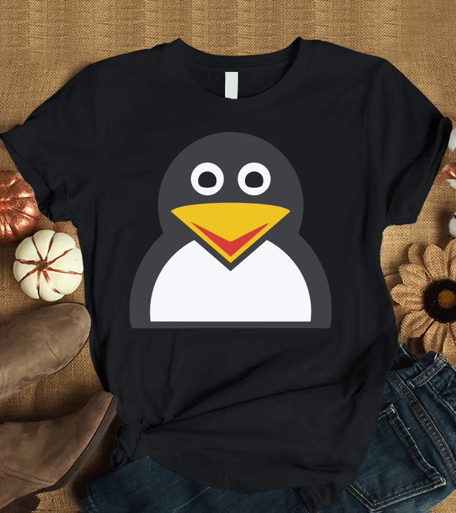 Linux Penguin Face T-Shirt