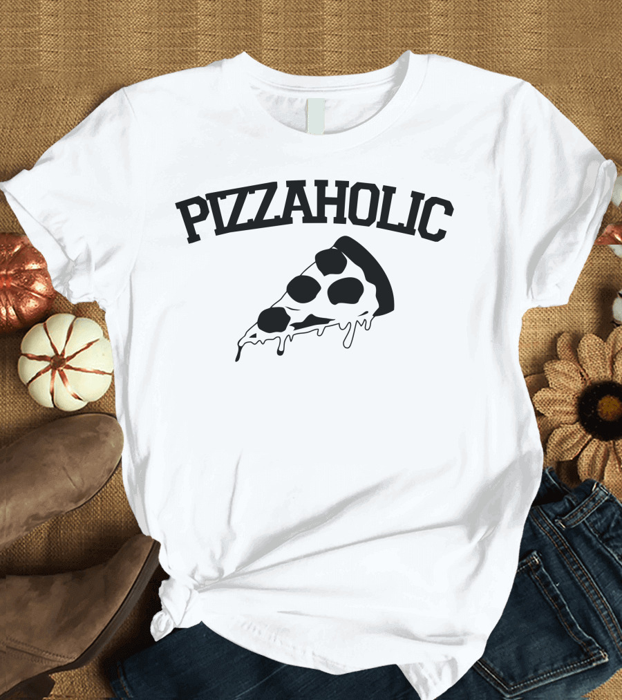 Pizzaholic Melting Cheese Slice T-Shirt