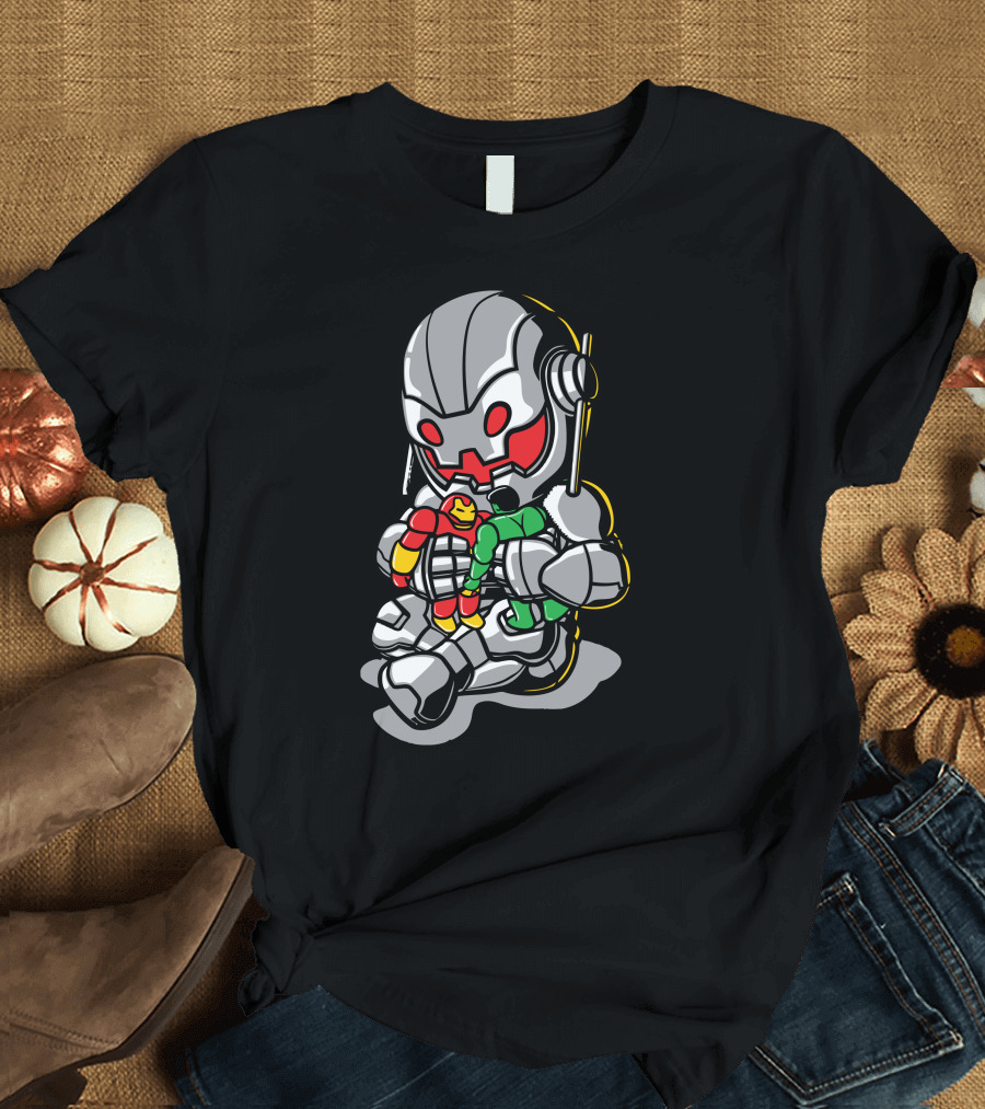 Ultron Cuddling Iron Man Doll Playtime T-Shirt