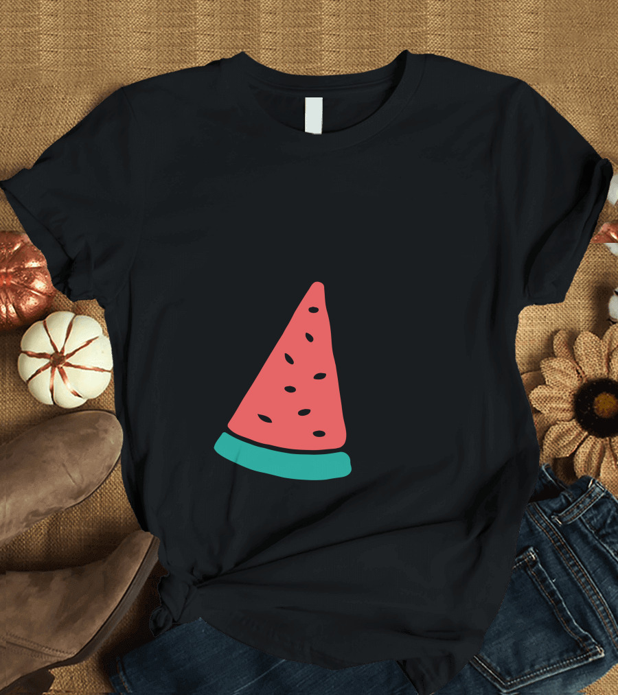Summer Alien Invasion Watermelon UFO Beam Bright Color T-Shirt