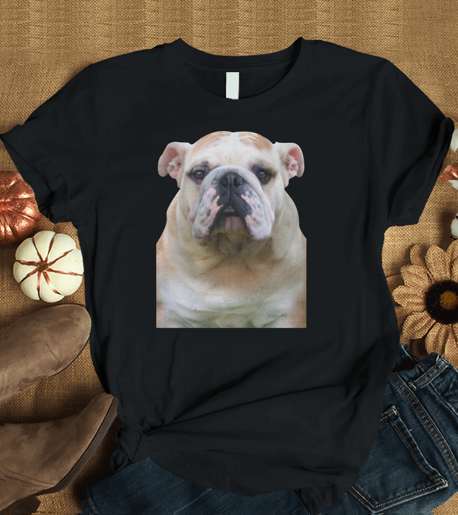 Bulldog Face Realistic T-Shirt