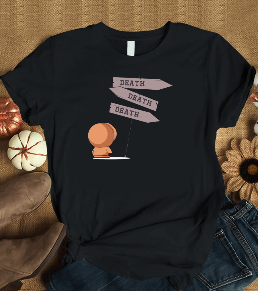 Kenny Standing at Three Death Signs T-Shirt