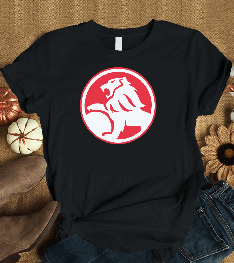 Holden Vauxhall Opel Lion Emblem Icon Circle Red White T-Shirt
