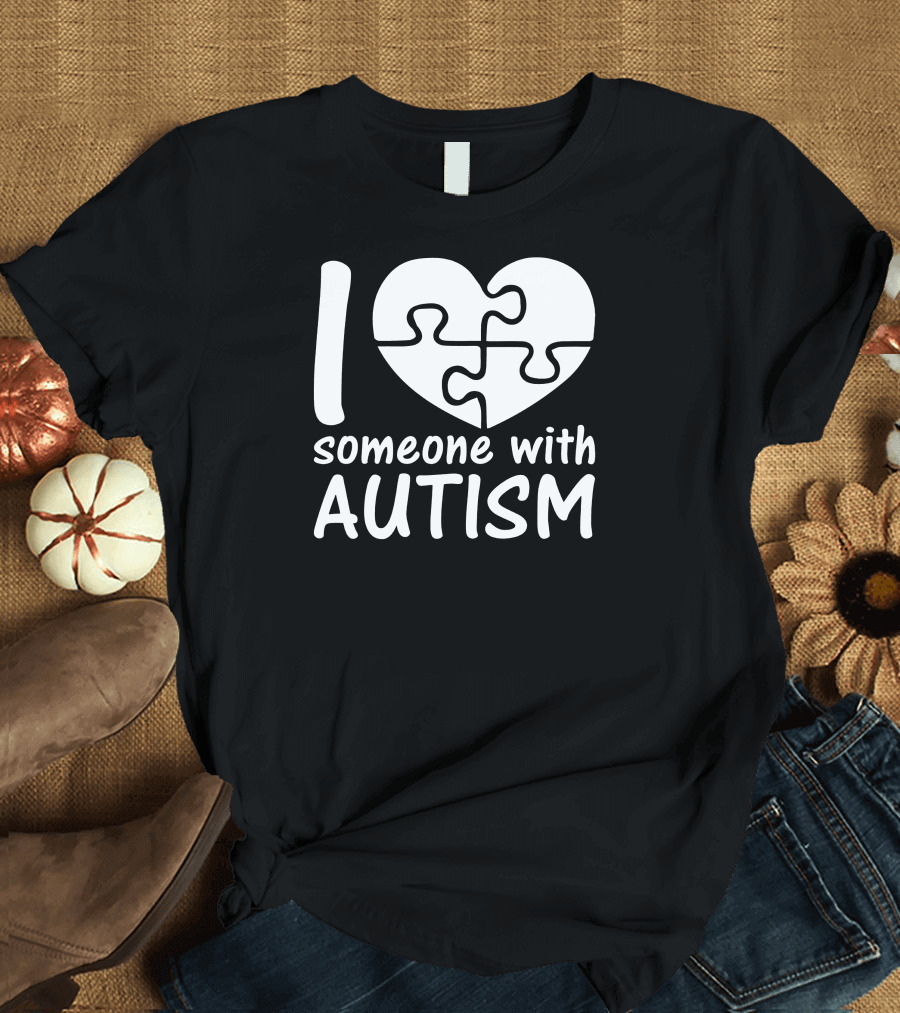 I Heart Puzzle Someone With Autism T-Shirt