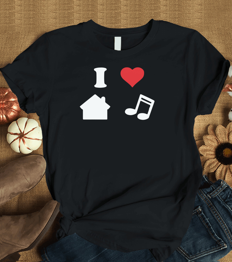 I Love House Music Icons T-Shirt