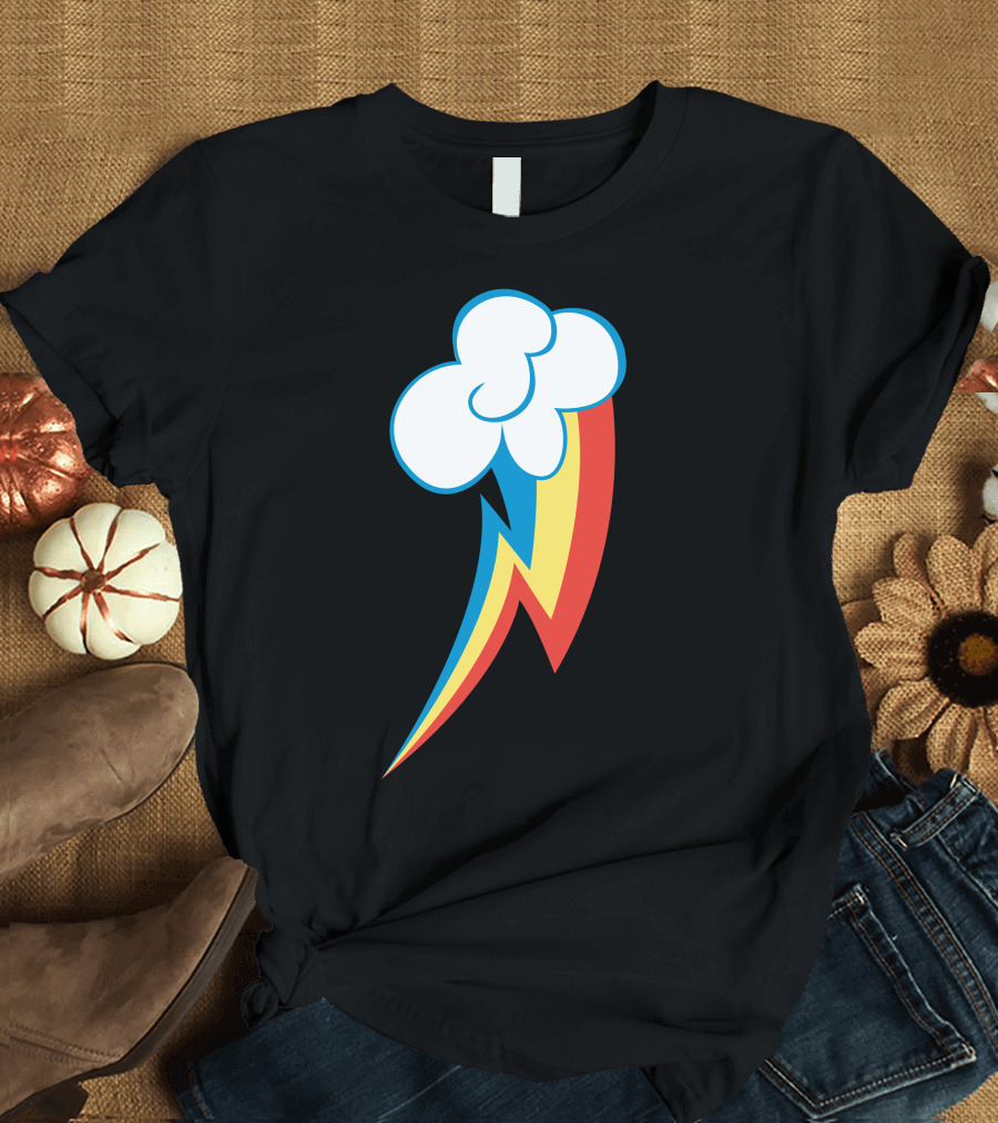 Rainbow Dash Cutie Mark My Little Pony Cloud Lightning Bolt T-Shirt