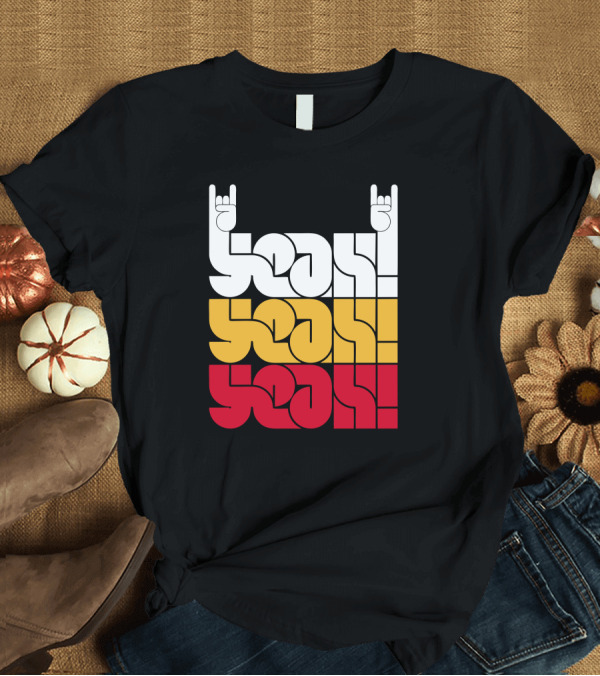 T-Shirt: Yeah Yeah Yeah Rock Hand Gesture T-Shirt Yeah Yeah Yeah Rock Hand Gesture T-Shirt