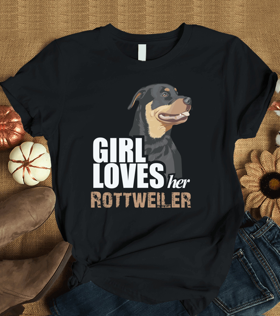 This Girl Loves Her Rottweiler Loyal Companion T-Shirt