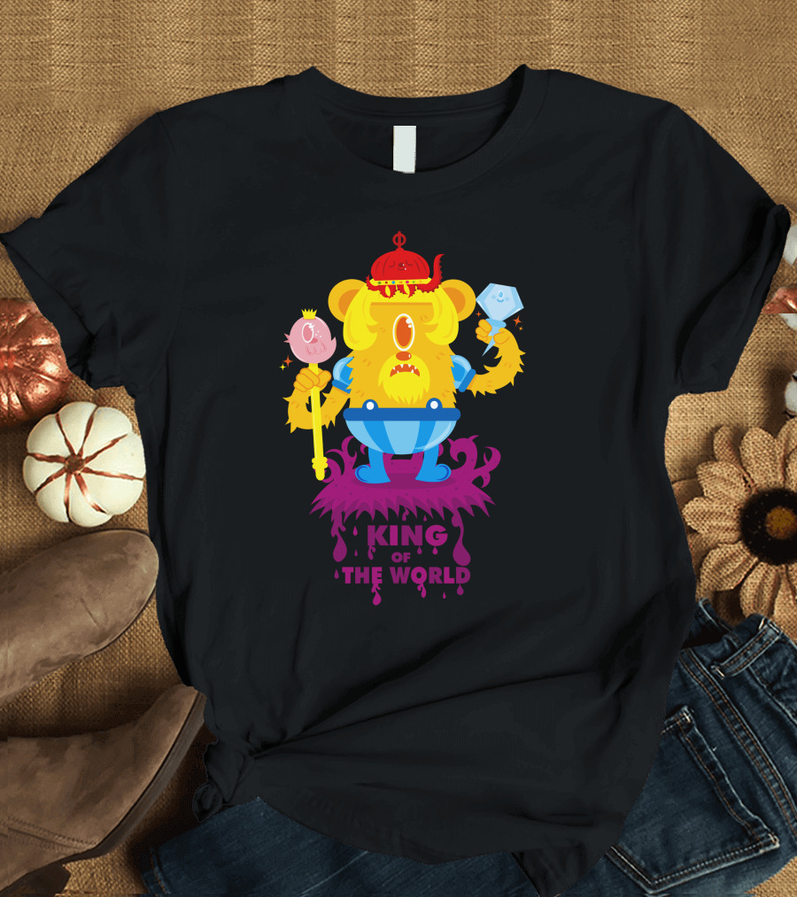 King Of The World Monster with Crown and Scepters T-Shirt