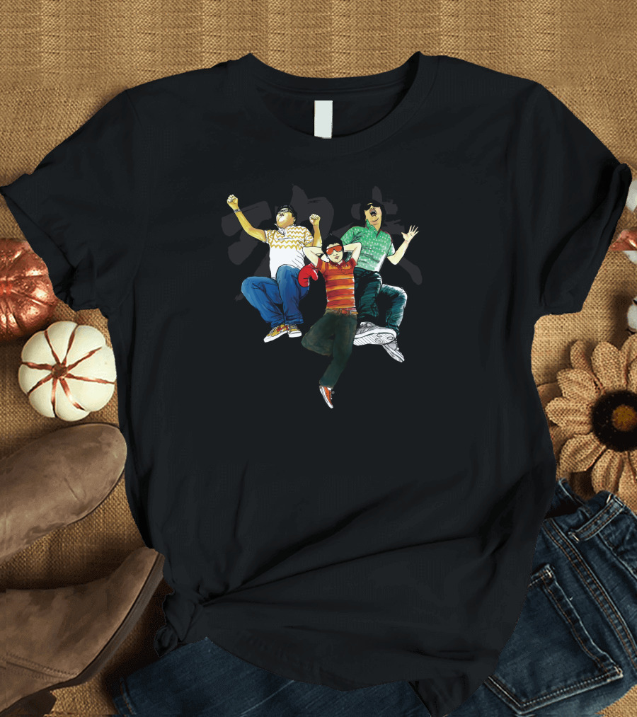 Kung Fu Boy Jumping Trio T-Shirt