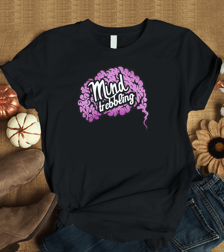 Mind Trebbling Brain Swirls in Purple T-Shirt
