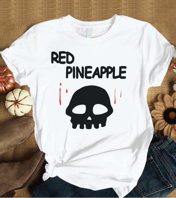 T-Shirt: Red Pineapple Skull with Red Drips T-Shirt Red Pineapple Skull with Red Drips T-Shirt