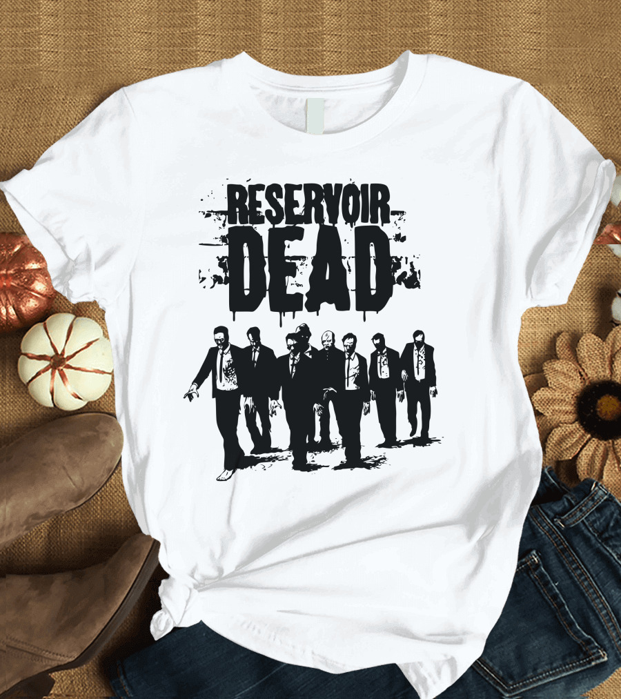 Reservoir Dead Zombie Gangsters Walking in Dark Suits T-Shirt