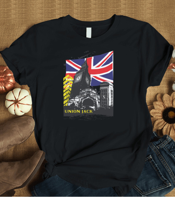 T-Shirt: Union Jack Big Ben London Phone Booth Iconic Symbols T-Shirt Union Jack Big Ben London Phone Booth Iconic Symbols T-Shirt