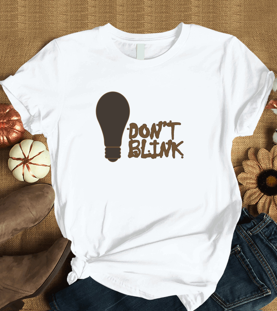 Don't Blink Lightbulb Dr Who Inspired T-Shirt