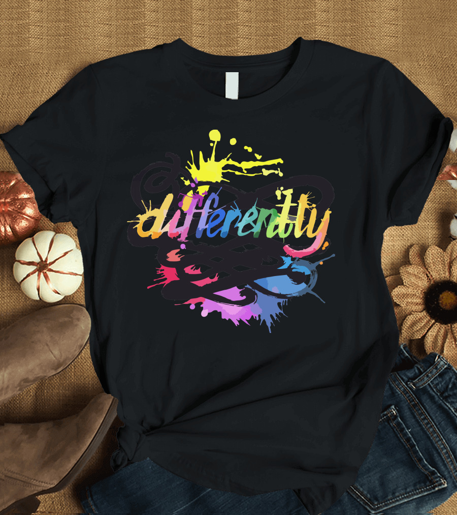 Differently Colorful Paint Splatter T-Shirt
