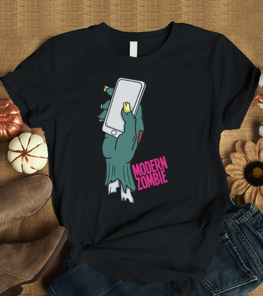 Modern Zombie Smartphone Grip T-Shirt