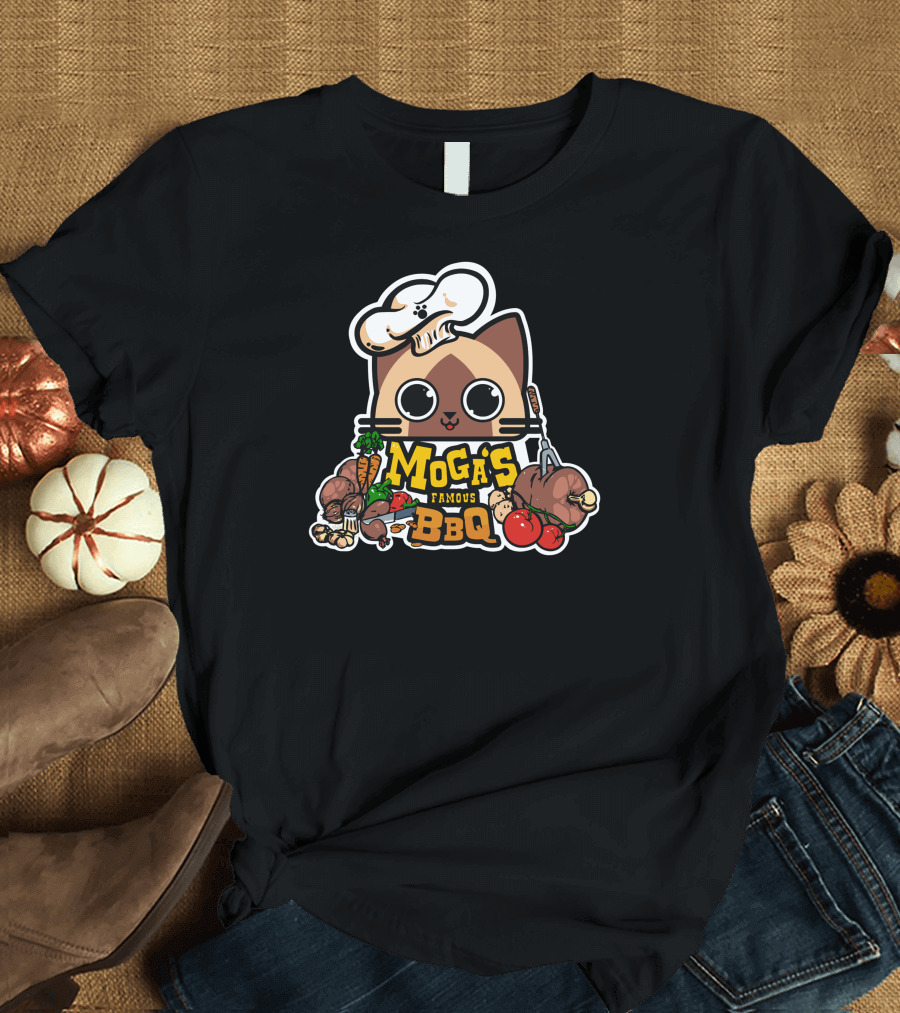 Moga's Famous BBQ Chef Cat Cooking Adventure T-Shirt