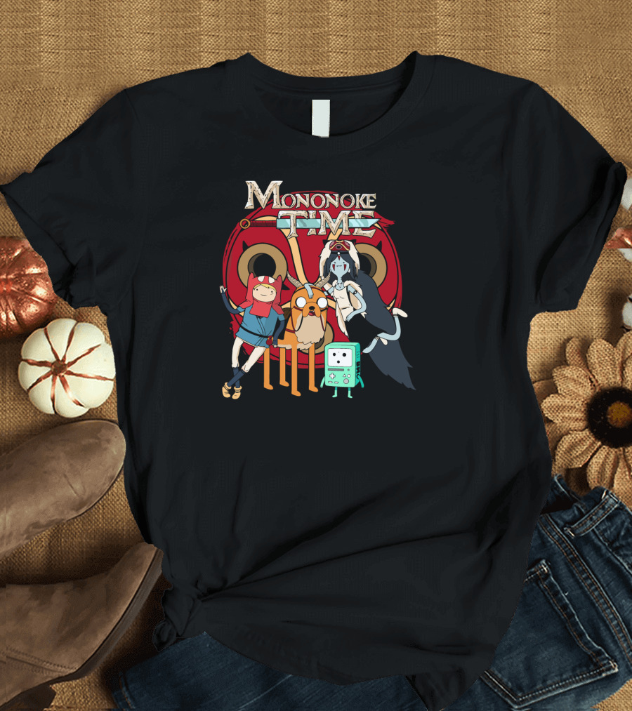 Mononoke Time Adventure with Forest Spirit Mask T-Shirt