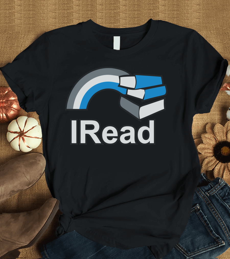 IRead Stacked Books with Rainbow Arch T-Shirt