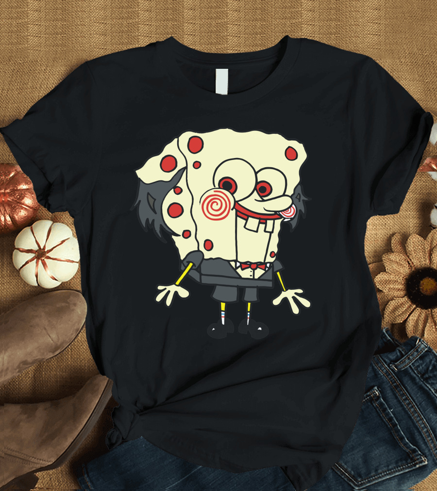Saw Spongebob Jigsaw Mashup T-Shirt