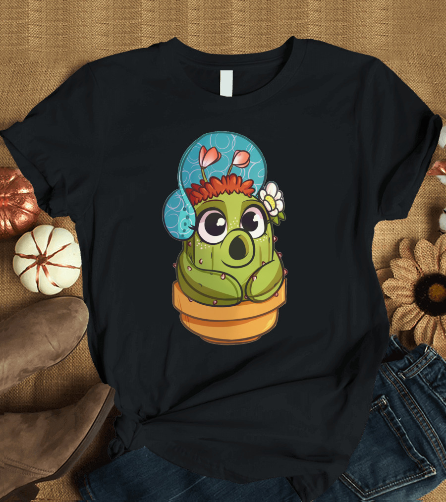 Baby Cactus Cute Cartoon Character T-Shirt
