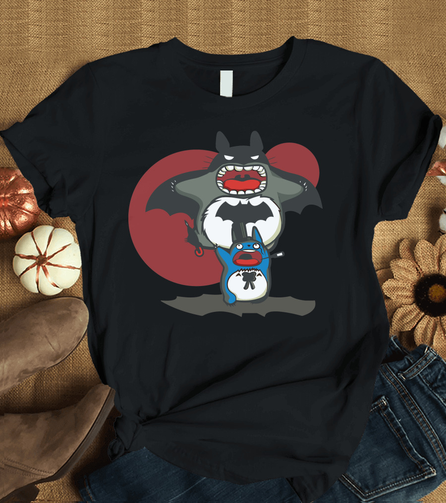 Batoro1 Totoro Batman Crossover T-Shirt