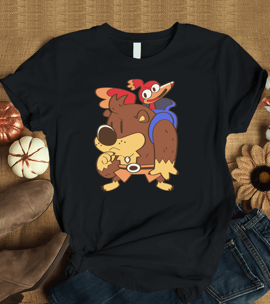 Bear Bird Banjo Kazooie Retro Style Characters T-Shirt