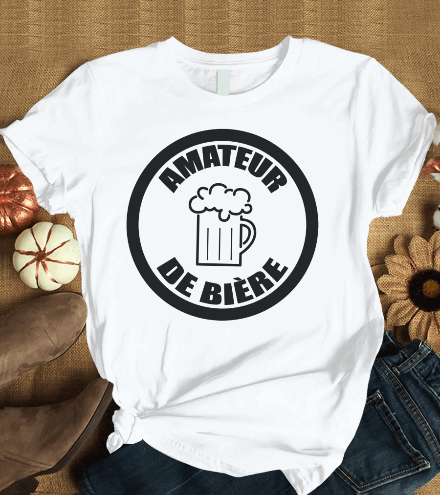 Amateur de Bière Beer Mug T-Shirt