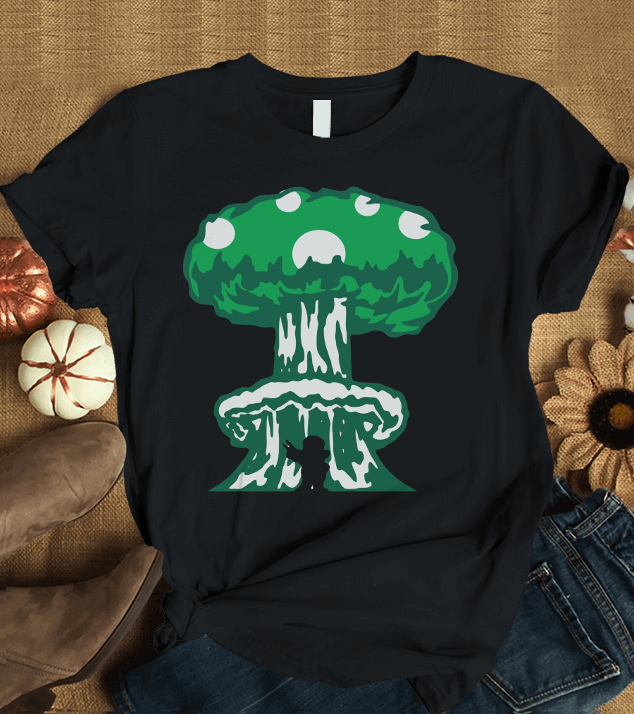 Blast Of Black Mario Mushroom Explosion T-Shirt