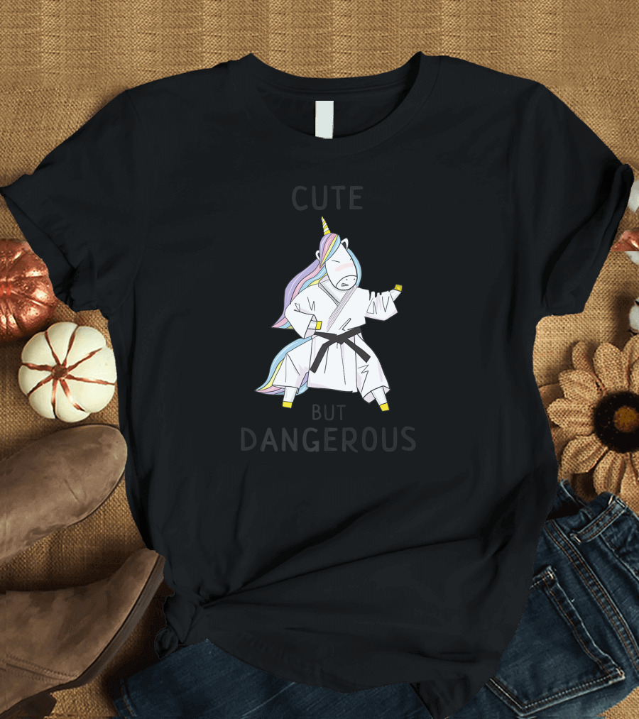 Cute But Dangerous Unicorn Karate T-Shirt