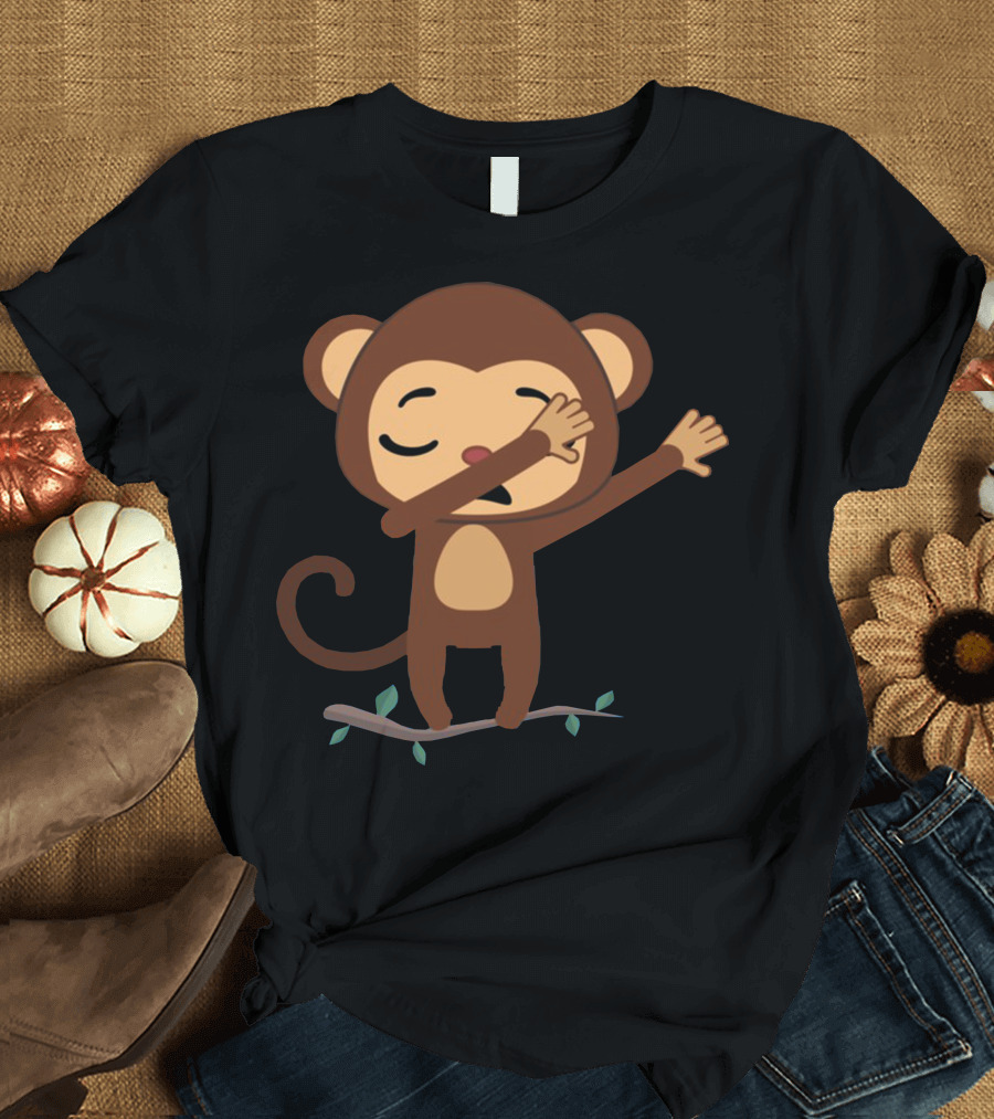 Funny Dabbing Monkey Tree Pose T-Shirt