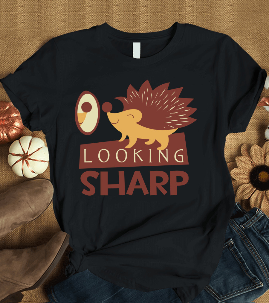 Looking Sharp Hedgehog Mirror Reflections T-Shirt